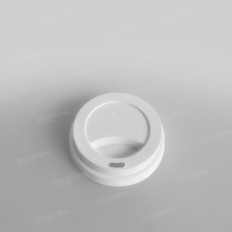 Hippo Hot Plastic Lid - White Domed