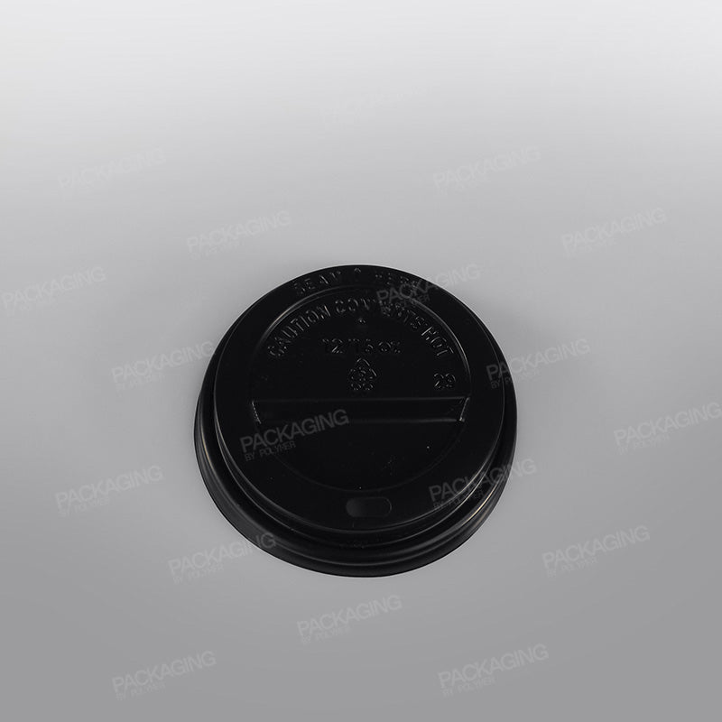 Hippo Hot Plastic Lid - Black Domed