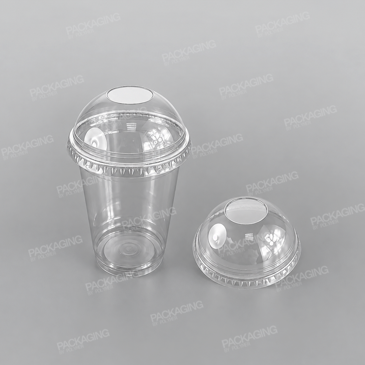 Somoplast Clear Domed Lid Closed/No Hole