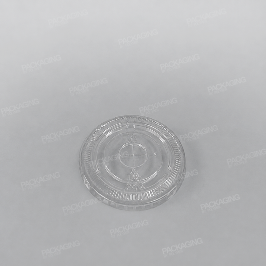Recycled Plastic Flat Lid With Straw Slot To Fit 9oz Cup PLC09G