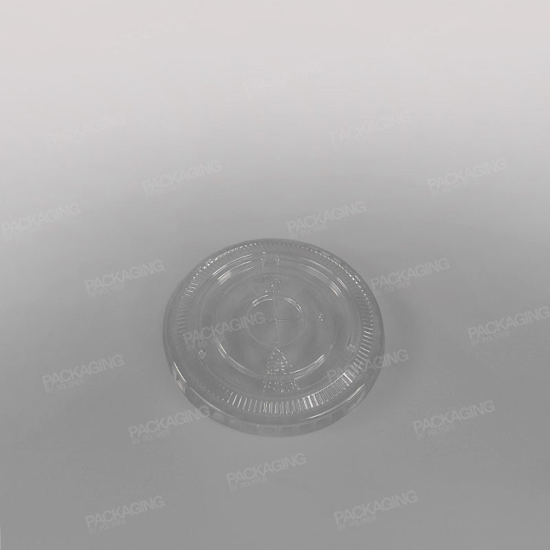 Recycled Plastic Flat Lid With Straw Slot To Fit 9oz Cup PLC09G