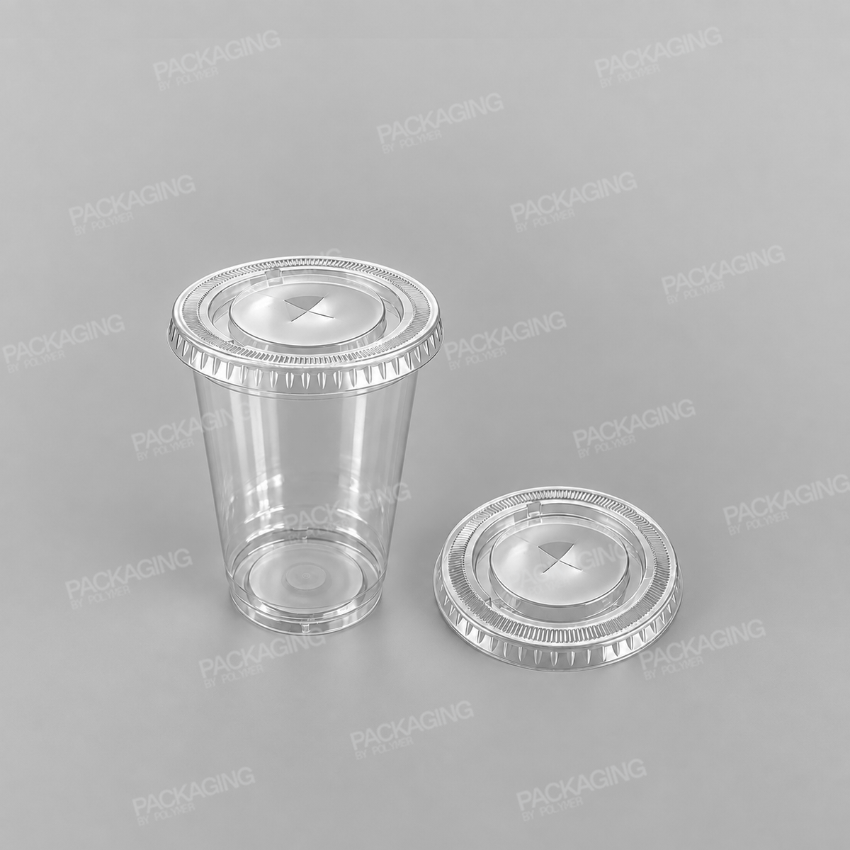 Somoplast Plastic Clear Flat Lid Straw Slot