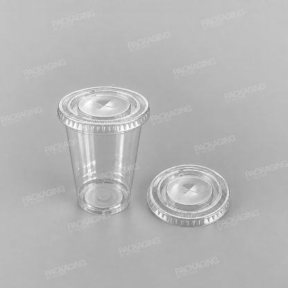 Somoplast Plastic Clear Flat Lid Straw Slot