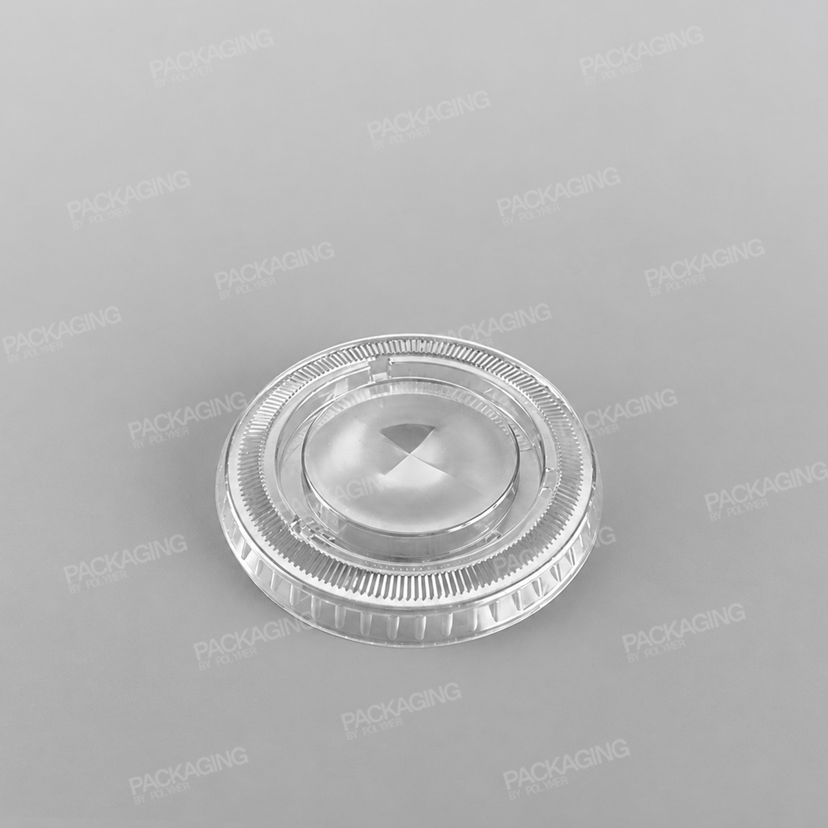 Somoplast Plastic Clear Flat Lid Straw Slot