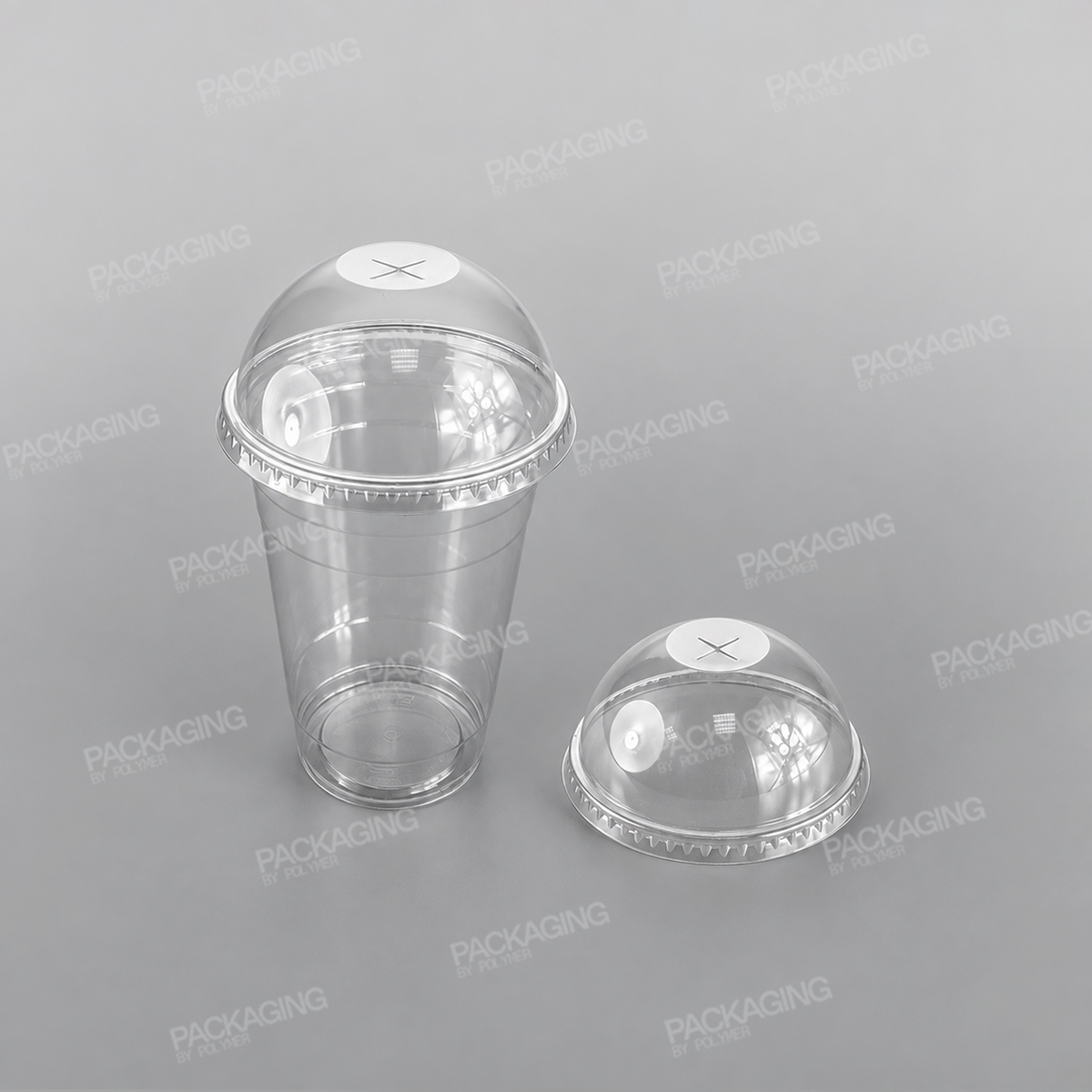 Somoplast Clear Domed Lid With Straw Slot To Fit 400ml,500ml & 660ml Cups