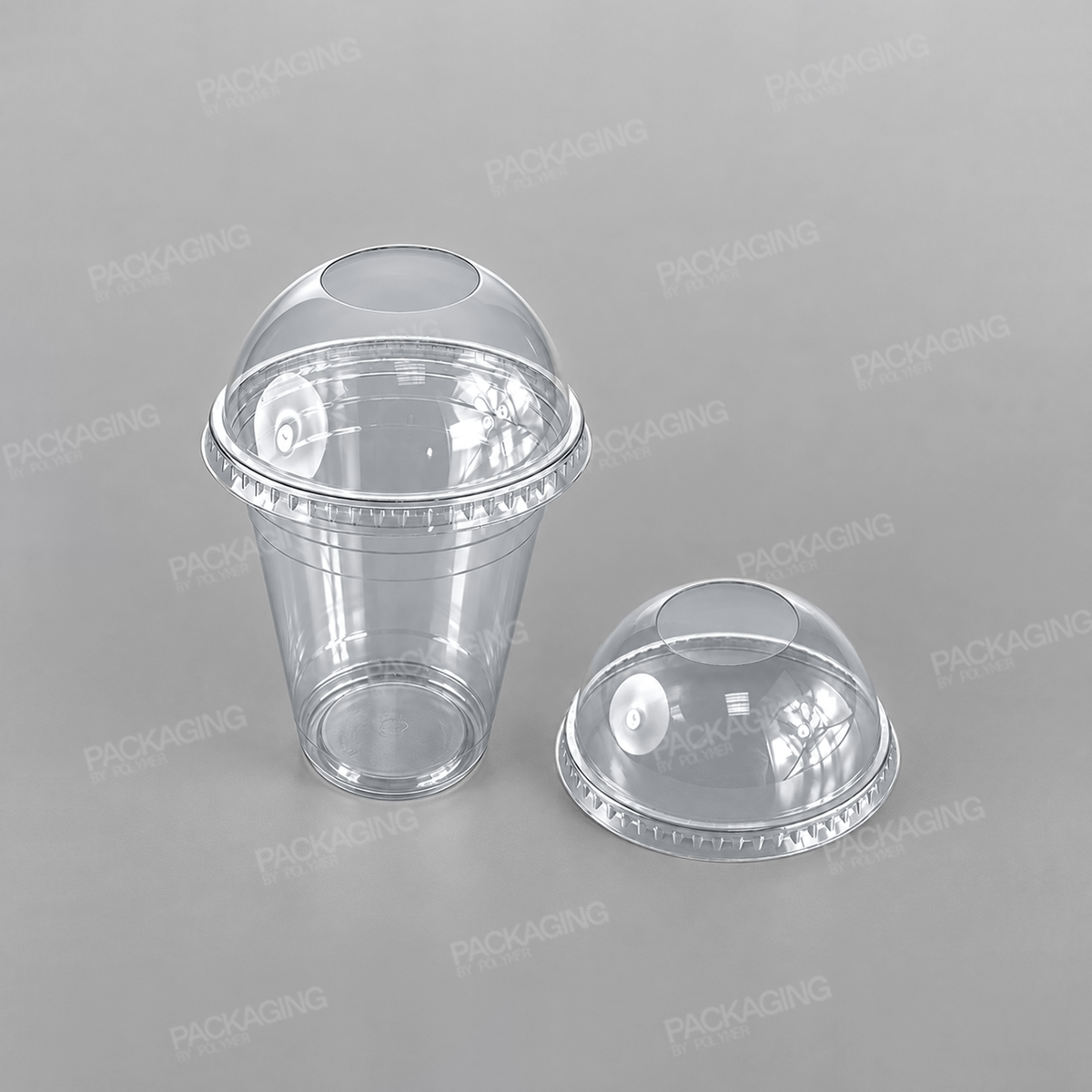 Somoplast Recycled Plastic Clear Domed Lid
