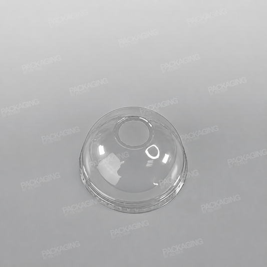 Recycled Plastic Domed Lid With Hole To Fit 16-20oz Cups PLC12G, PLC13G