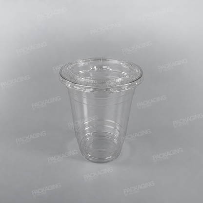 Recycled Plastic Flat Lid With Straw Slot To Fit 16-20oz Cups PLC12G, PLC13G
