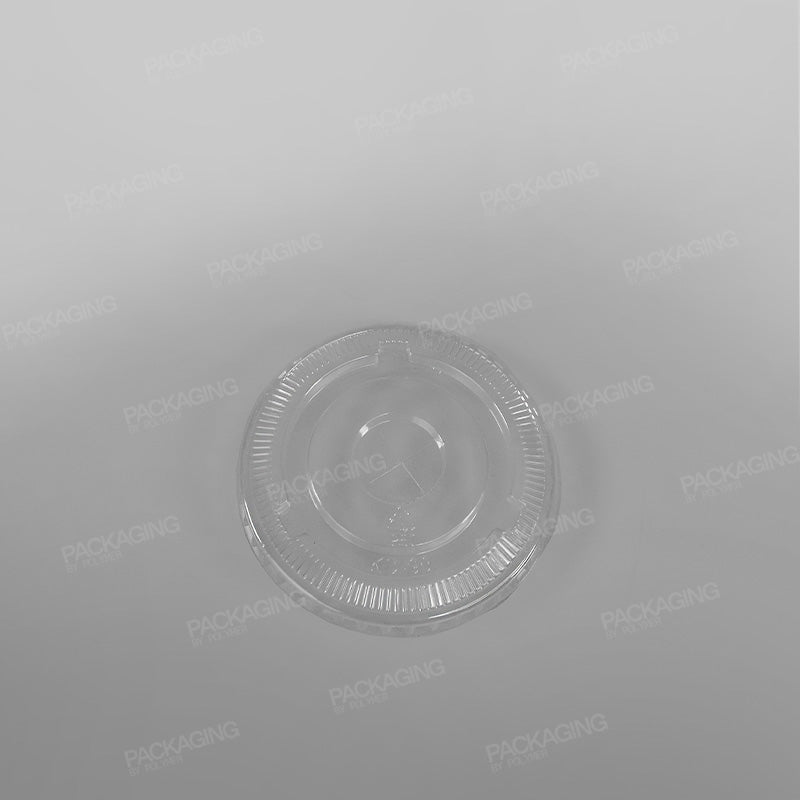 Clear PET Flat Lid With Straw Slot For U Shape Bubble Tea Cup