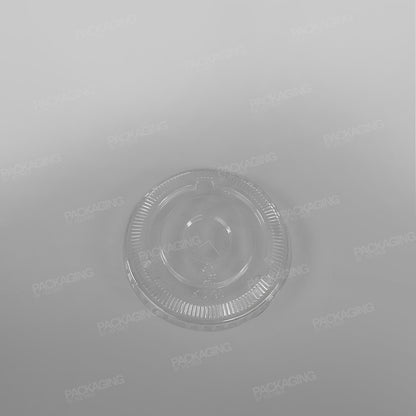 Clear PET Flat Lid With Straw Slot For U Shape Bubble Tea Cup