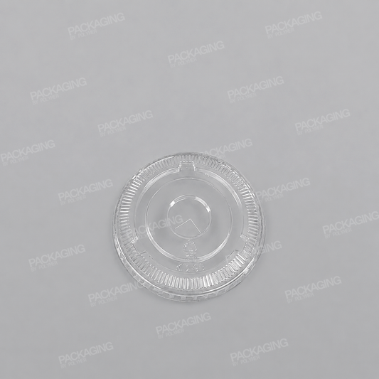 Clear PET Flat Lid With Straw Slot For U Shape Bubble Tea Cup