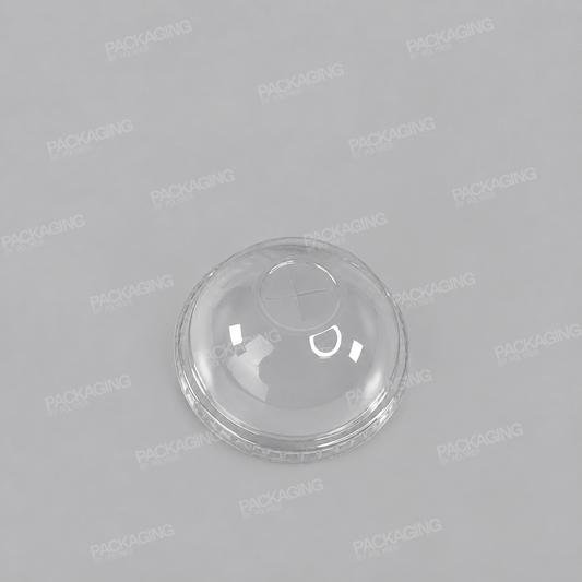 Clear PET Domed Lid For U Shape Bubble Tea Cup