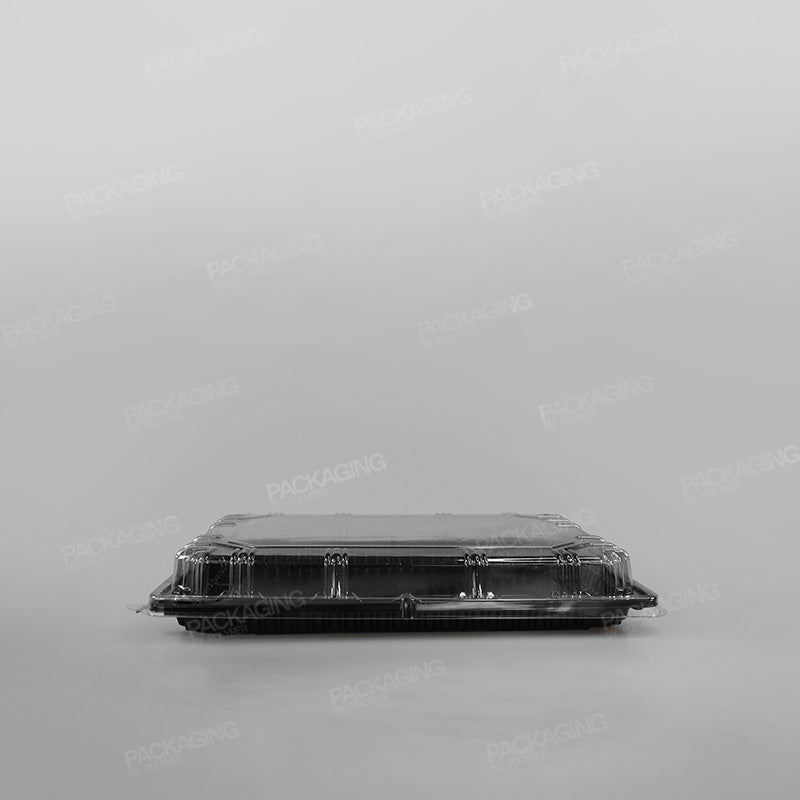 rPET Lid For Plastic Rectangular Platter Lid 36cm - 40mm Height