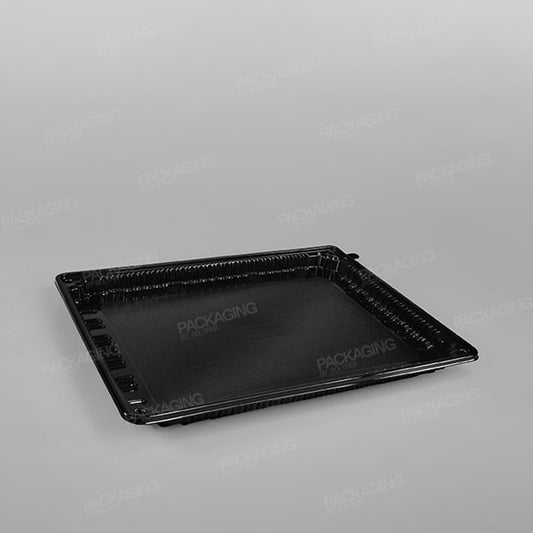 Plastic Platter Rectangular Black Base - 36x26cm