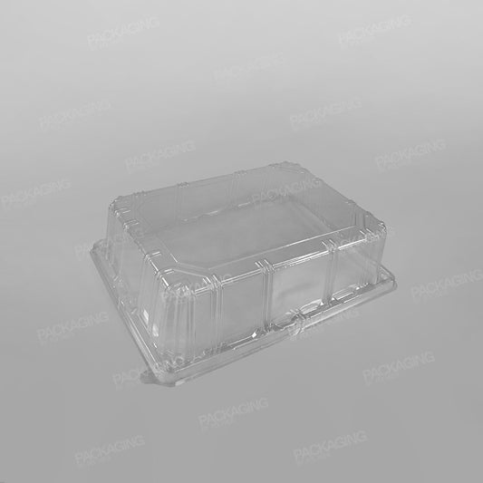Clear rPET Lid For Rectangular Black Platter - 36x26cm [Height 80mm]