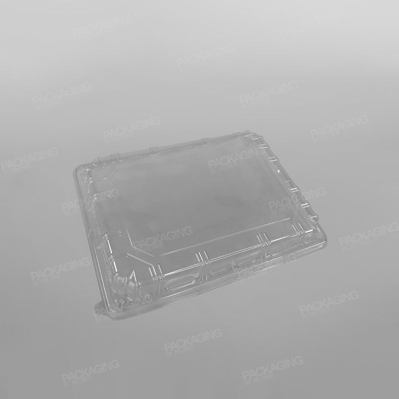 rPET Lid For Plastic Rectangular Platter Lid 36cm - 40mm Height