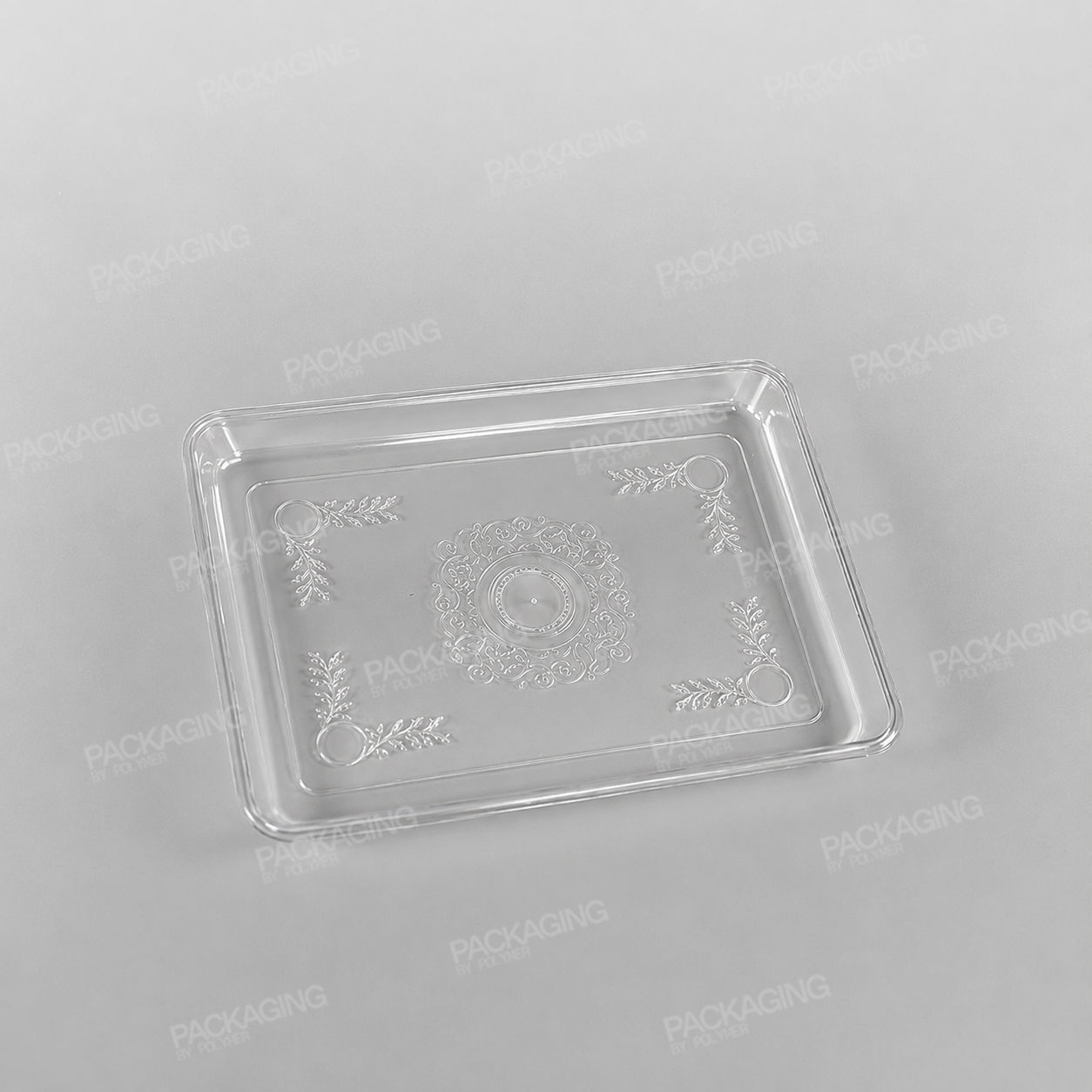 Plastic Rectangular Tray Clear