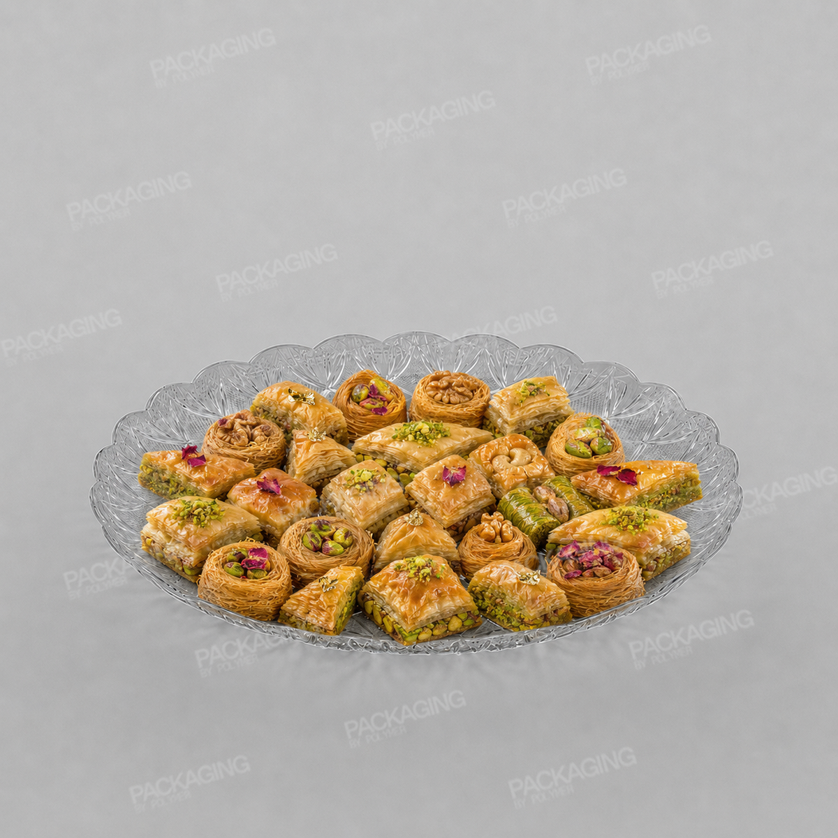 Plastic Round Tray Clear