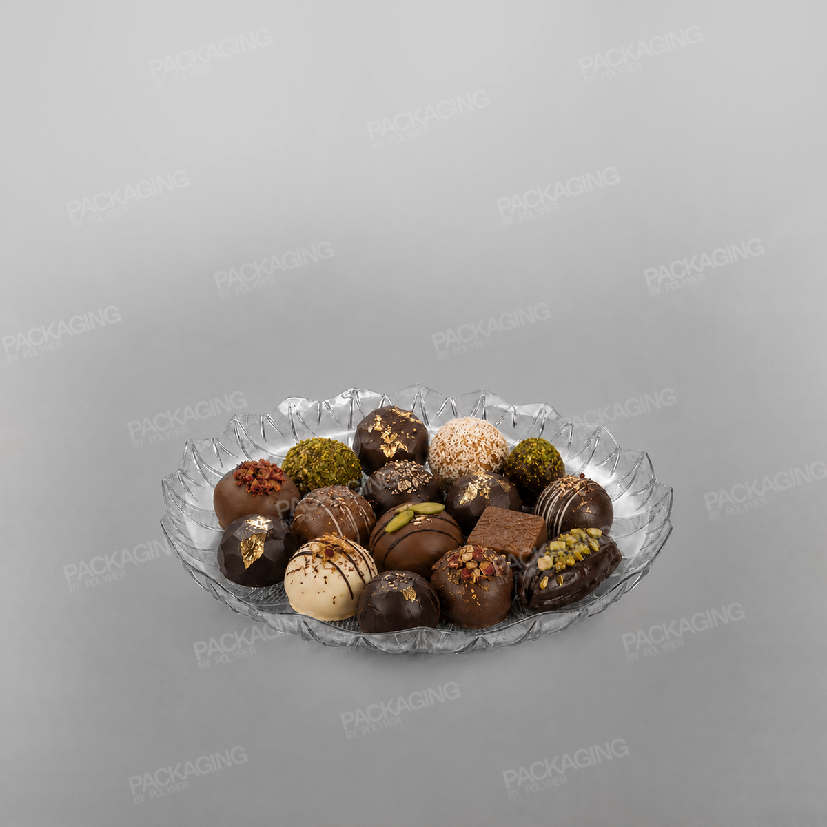 Plastic Round Tray Clear