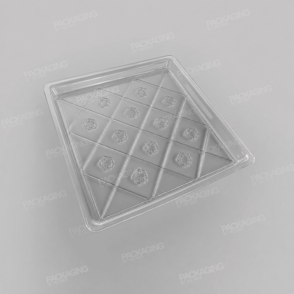 Plastic Square Tray Clear