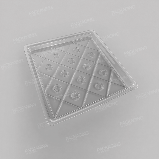 Plastic Square Tray Clear