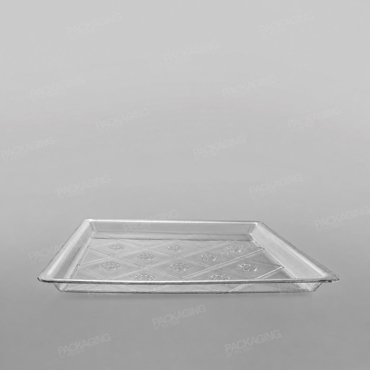 Plastic Square Tray Clear