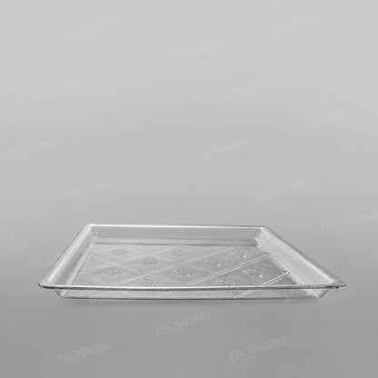 Plastic Square Tray Clear