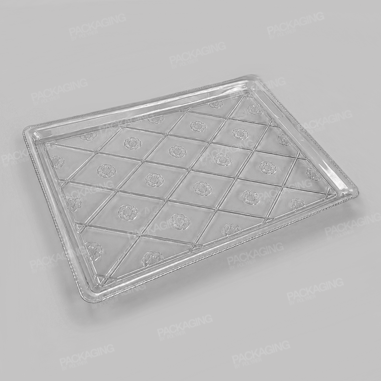 Plastic Rectangular Tray Clear