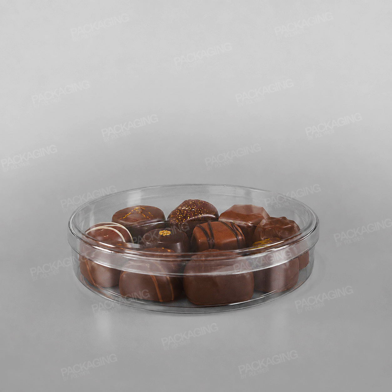 Clear Round Plastic Dessert/ Biscuit Presentation Box