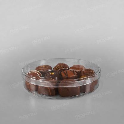 Clear Round Plastic Dessert/ Biscuit Presentation Box