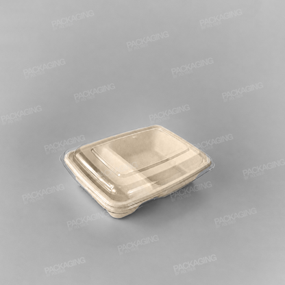 Sabert 2 Compartment Rectangular Pulp Container - 800ml