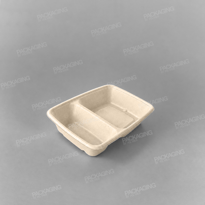 Sabert 2 Compartment Rectangular Pulp Container - 800ml