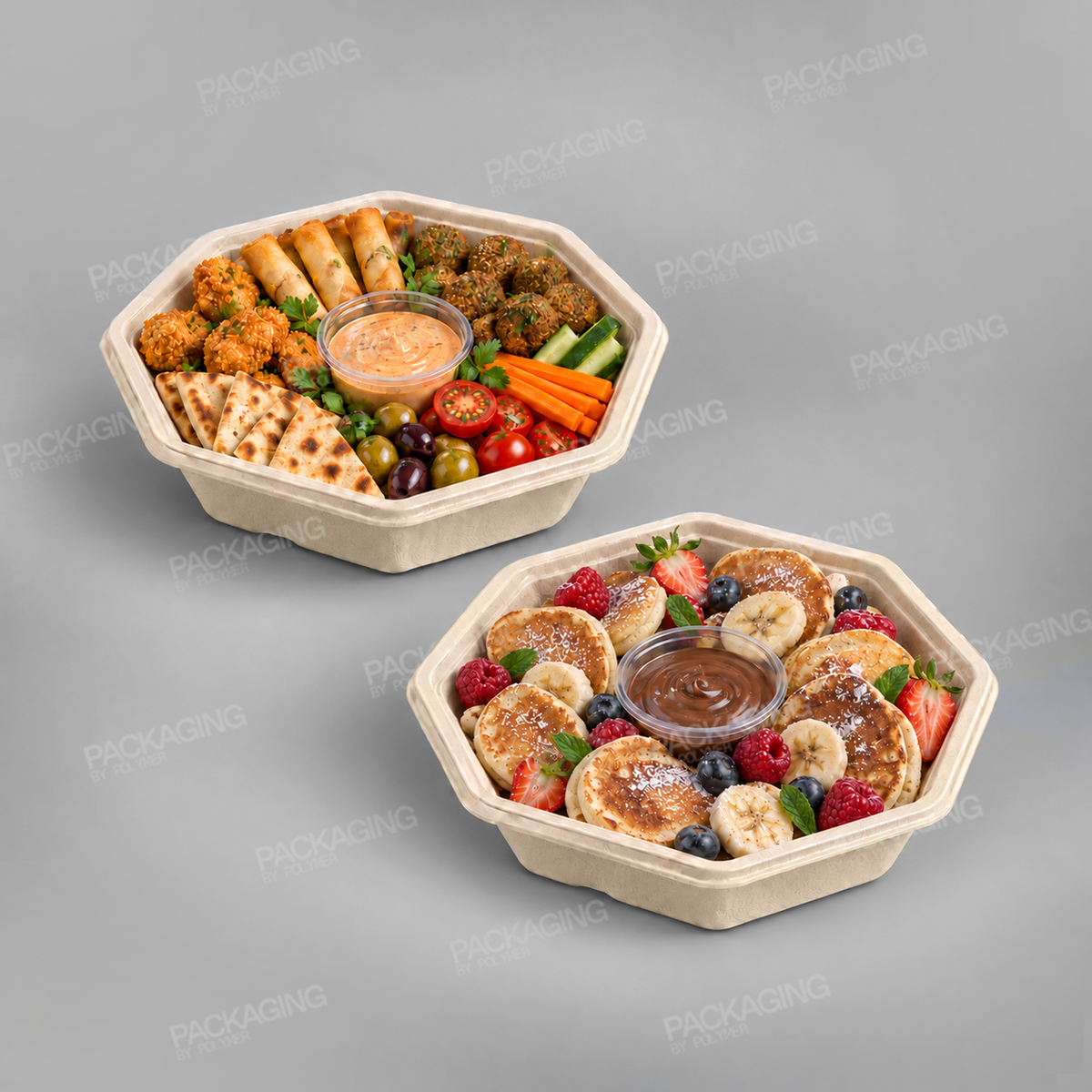 Sabert Octagonal Pulp Plate - 830ml