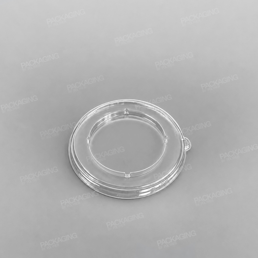 Sabert Flat rPET Lids For Wide Round Pulp Bowls