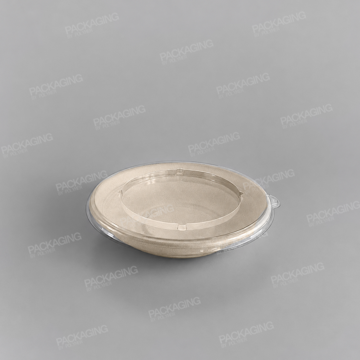 Sabert Flat rPET Lids For Wide Round Pulp Bowls