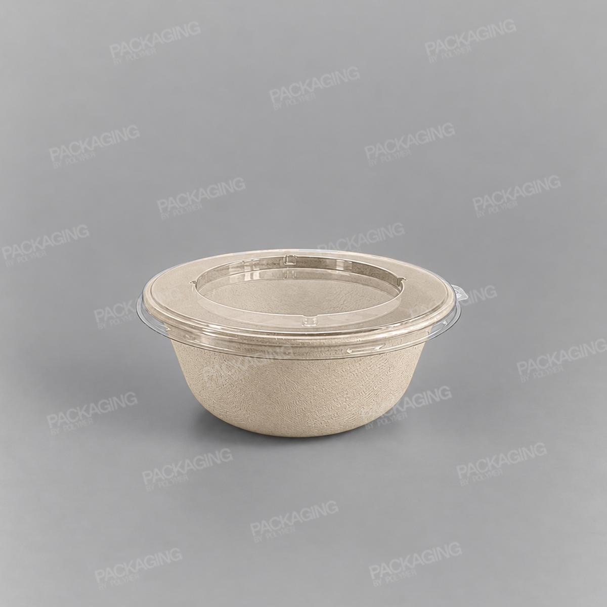 Sabert Flat rPET Lids For Wide Round Pulp Bowls