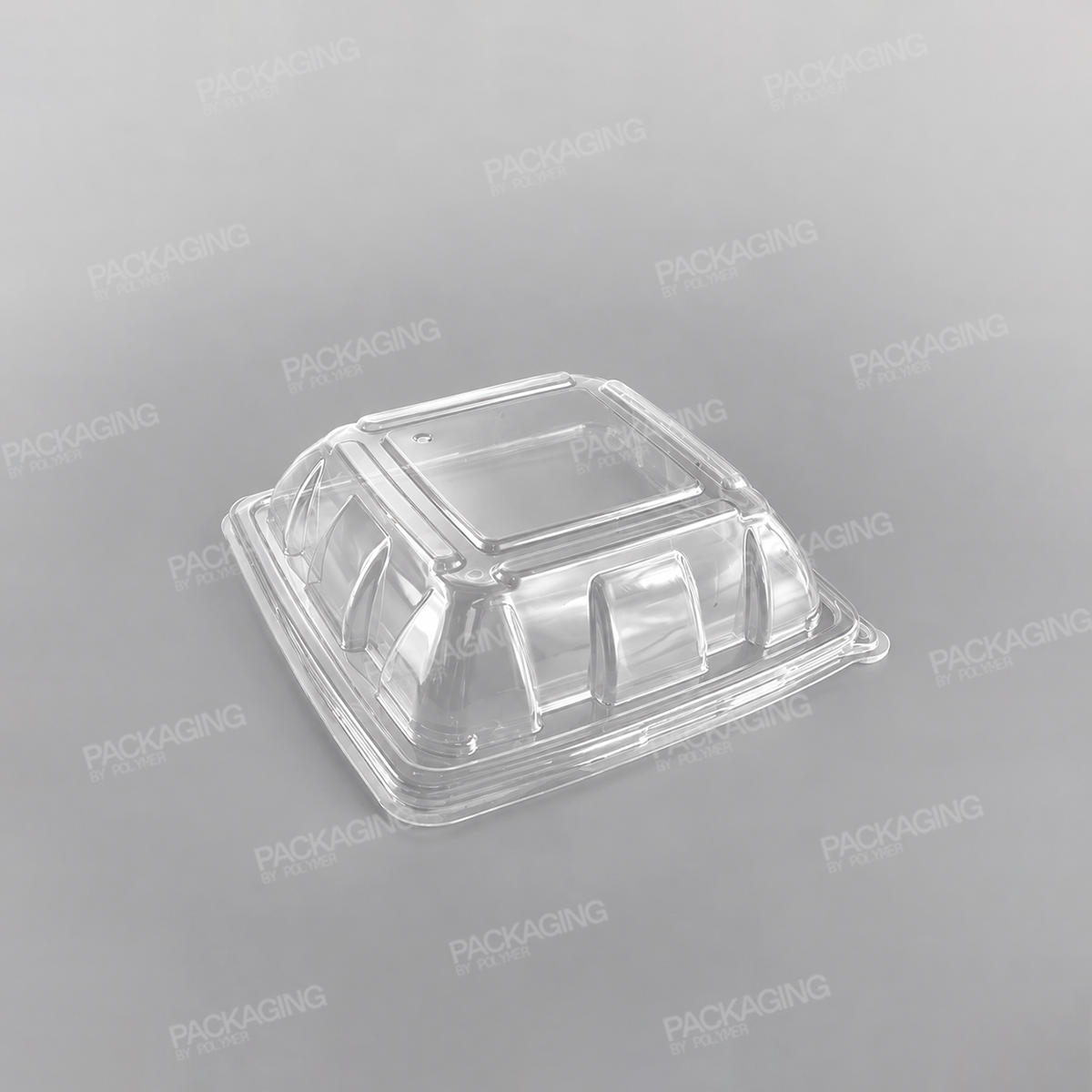 Sabert PP Domed Lid For 3 Compartment Large Square Pulp Container