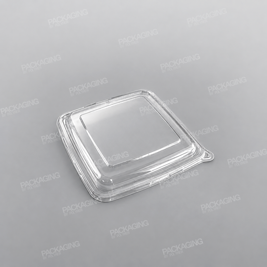 Sabert rPET Flat Lid For 3 Compartment Large Square Pulp Container