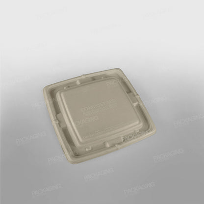Sabert Pulp Lid For 3 Compartment Square Container
