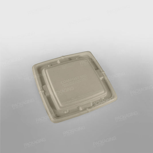 Sabert Pulp Lid For 3 Compartment Square Container