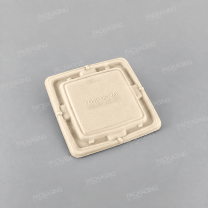 Sabert Pulp Lid For 3 Compartment Square Container