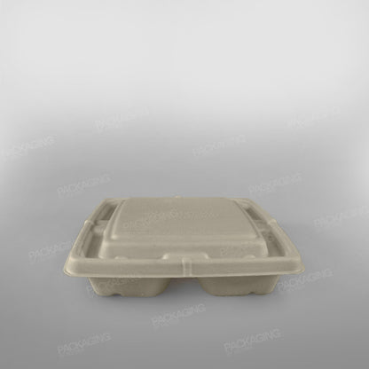 Sabert Pulp Lid For 3 Compartment Square Container
