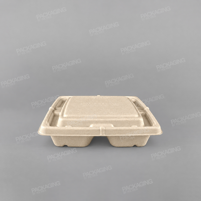 Sabert 3 Compartment Large Square Pulp Container