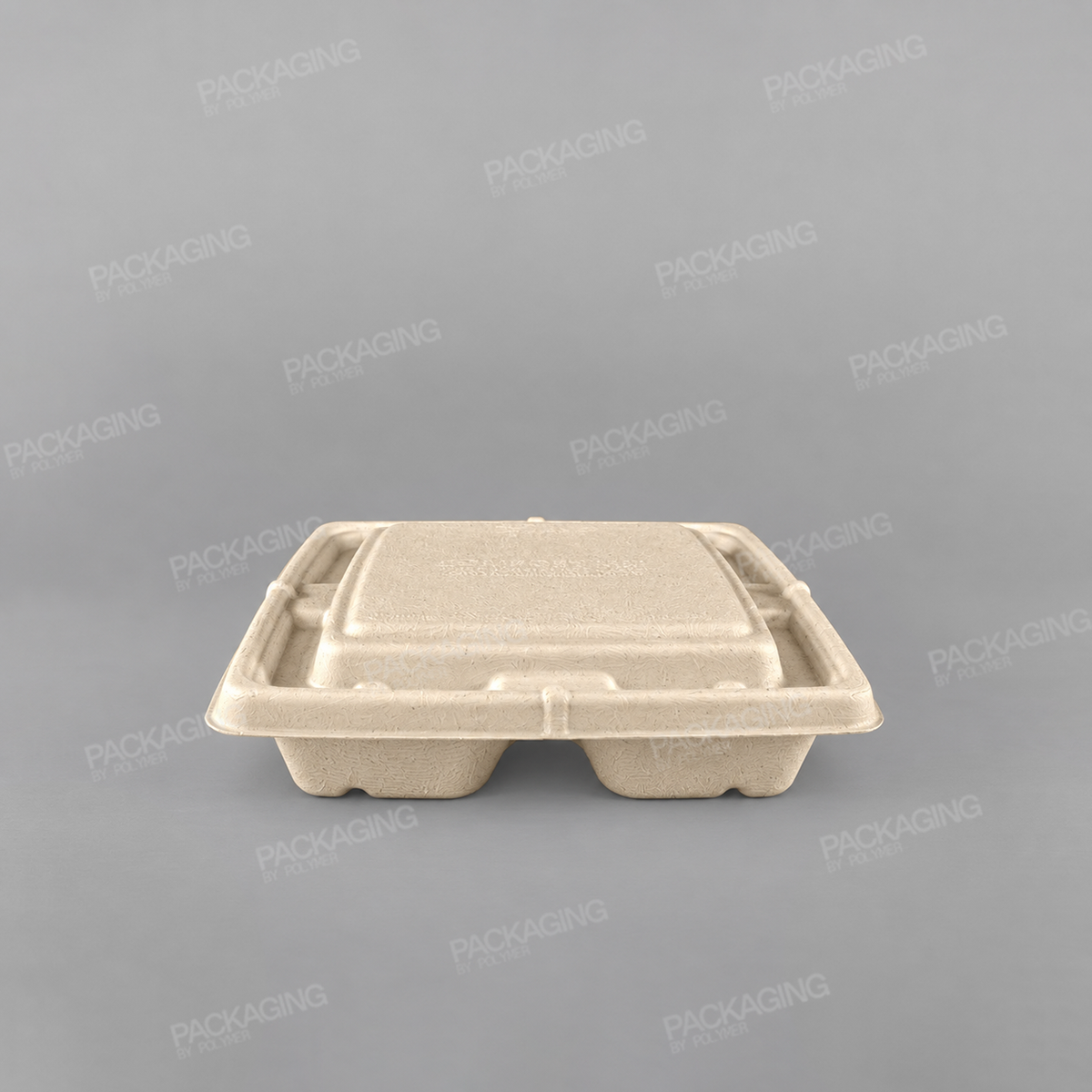 Sabert Pulp Lid For 3 Compartment Square Container