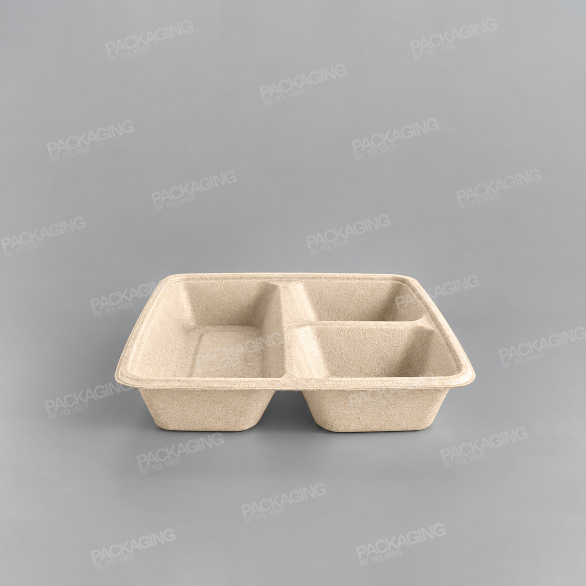 Sabert 3 Compartment Large Square Pulp Container