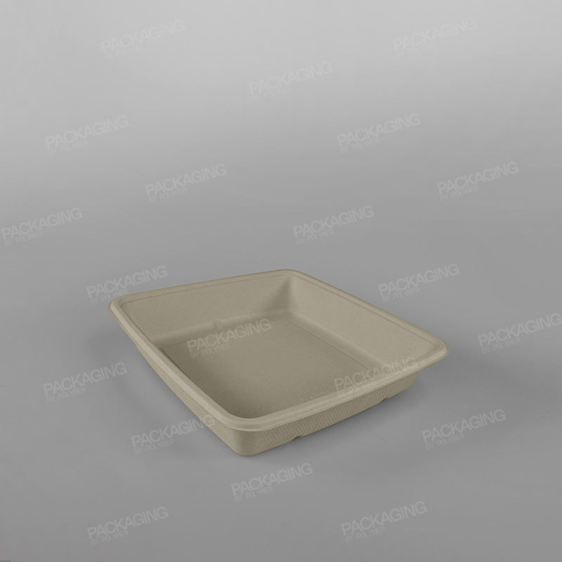 Sabert 1 Compartment Square Pulp Container - 1400ml