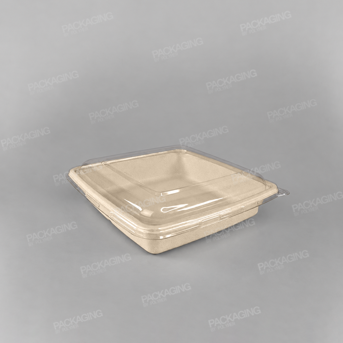 Sabert rPET Flat Lid For 3 Compartment Large Square Pulp Container