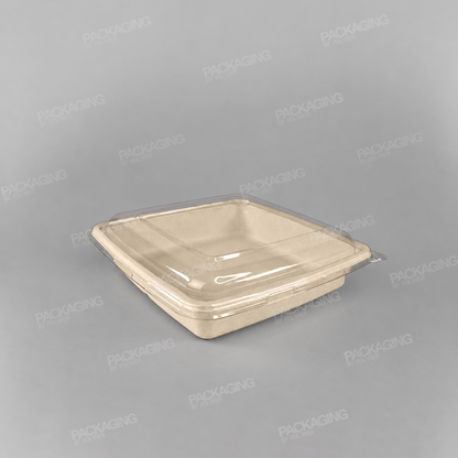 Sabert rPET Flat Lid For 3 Compartment Large Square Pulp Container