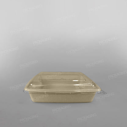 Sabert 1 Compartment Square Pulp Container - 1400ml