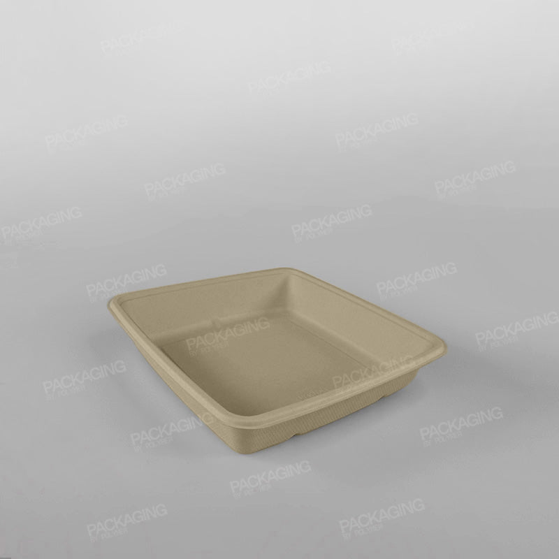 Sabert 1 Compartment Square Pulp Container - 1400ml